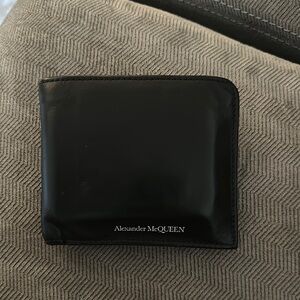 Alexander McQueen Black Leather Wallet
